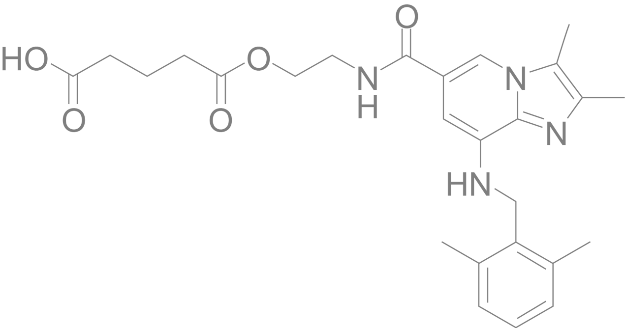cinclus pharma illustration of linazapran molecule grey