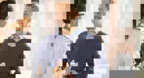 cinclus pharma man smiling while talking to female doctor