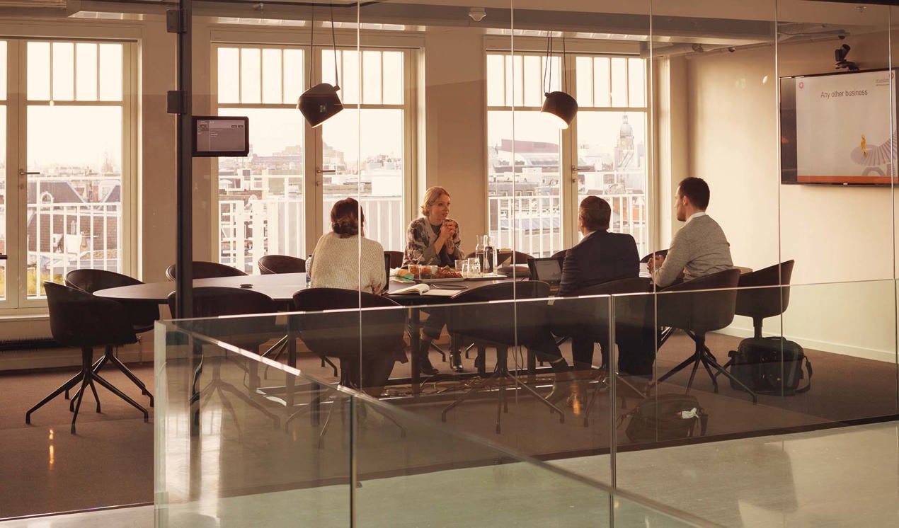 cinclus pharma colleagues in glass conference room