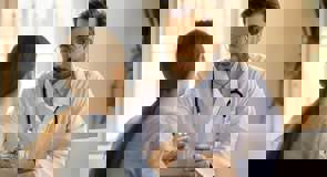 cinclus pharma male doctor consulting woman